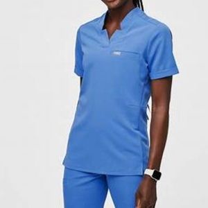 Figs capri blue set. Siaya top and Clara joggers. Size small